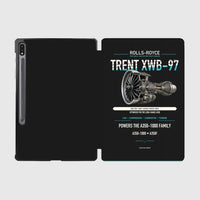 Thumbnail for TRENT XWB-97 design on black samsung tablet tablet case
