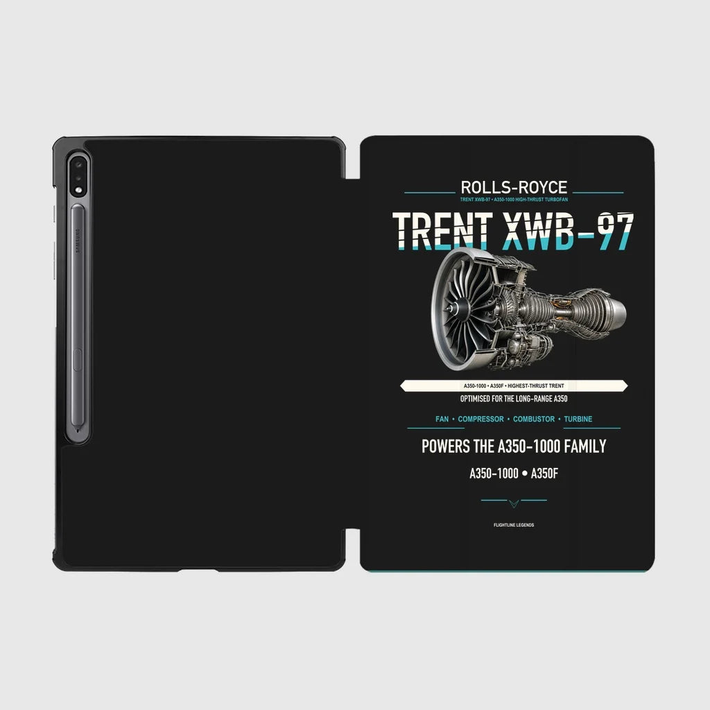 TRENT XWB-97 design on black samsung tablet tablet case