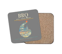 Thumbnail for Brno - Turany Airport BRQ Coaster 1-Piece - Gray