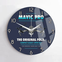 Thumbnail for DJI Mavic Pro design on navy blue no frame wall clock