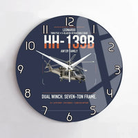Thumbnail for Leonardo HH-139B design on navy blue no frame wall clock
