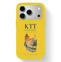 Thumbnail for Kittilä Airport (KTT) design on yellow iPhone 17 Pro MagSafe case