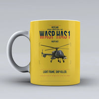 Thumbnail for Westland Wasp HAS1 design on yellow ceramic mug, double-side print