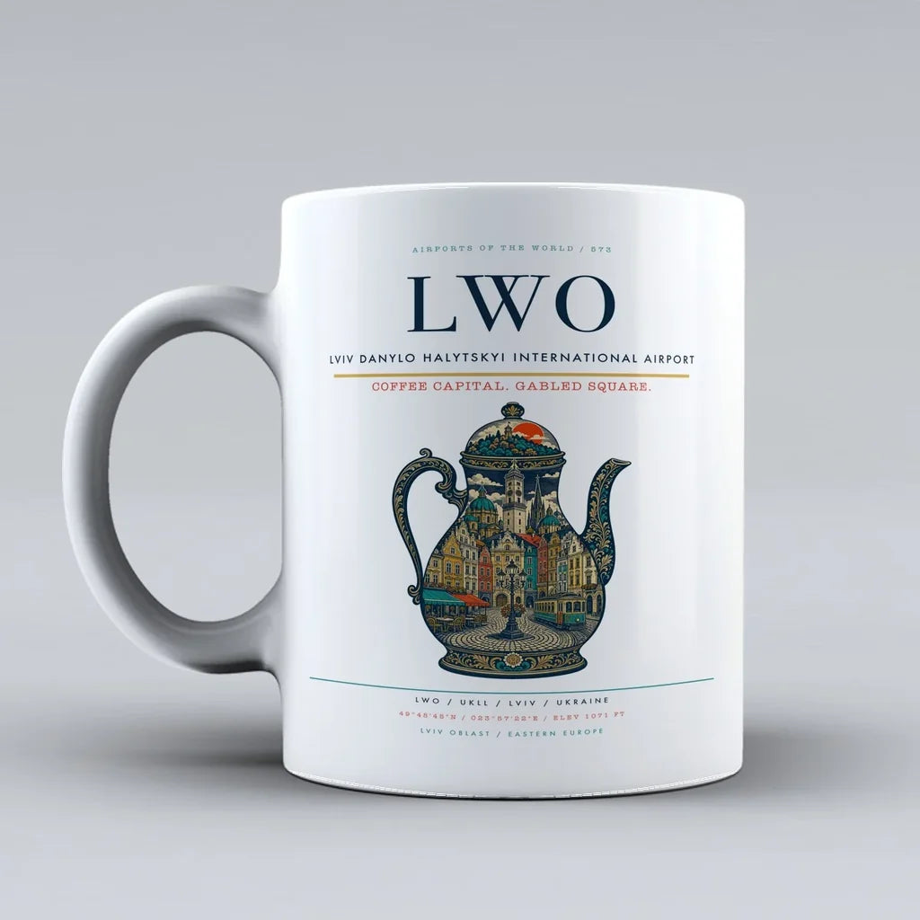 Lviv Danylo Halytskyi International Airport LWO Mug - White