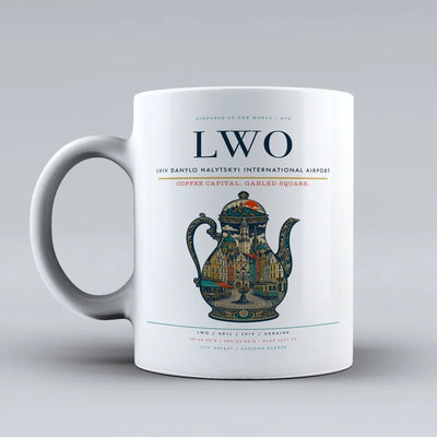 Lviv Danylo Halytskyi International Airport LWO Mug - White