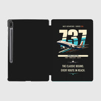 Thumbnail for Boeing 737-300 Classic design on black samsung tablet tablet case