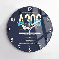Thumbnail for Airbus A300B4 design on navy blue no frame wall clock
