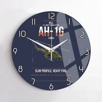 Thumbnail for Bell AH-1G Cobra design on navy blue no frame wall clock