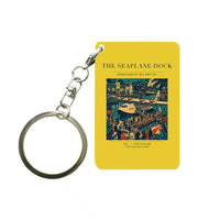 Thumbnail for VINTAGE G4056 - The Seaplane Dock - Designed Key Chain design on yellow
