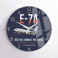 Thumbnail for E-7A Wedgetail design on navy blue no frame wall clock