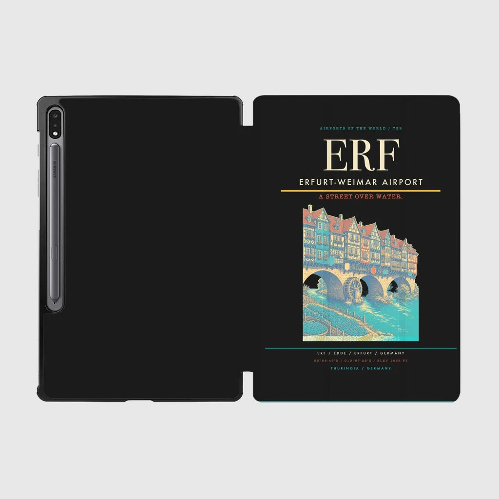 Erfurt-Weimar Airport (ERF) design on black samsung tablet tablet case