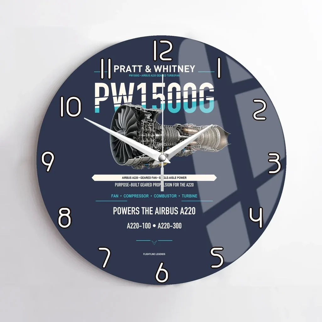 PW1500G design on navy blue no frame wall clock
