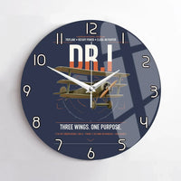 Thumbnail for Fokker Dr.I design on navy blue no frame wall clock