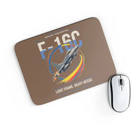 Thumbnail for F-16C Fighting Falcon design on brown rectangle mouse pad