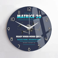 Thumbnail for DJI Matrice 30 design on navy blue no frame wall clock
