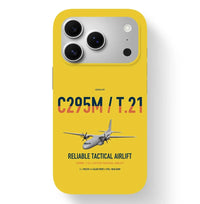 Thumbnail for Airbus C295M T.21 design on yellow magsafe iphone case, for iPhone 17 Pro