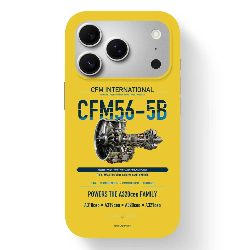 CFM56-5B Case design on yellow iphone case