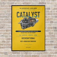 Thumbnail for CATALYST vertical canvas print - framed - yellow background