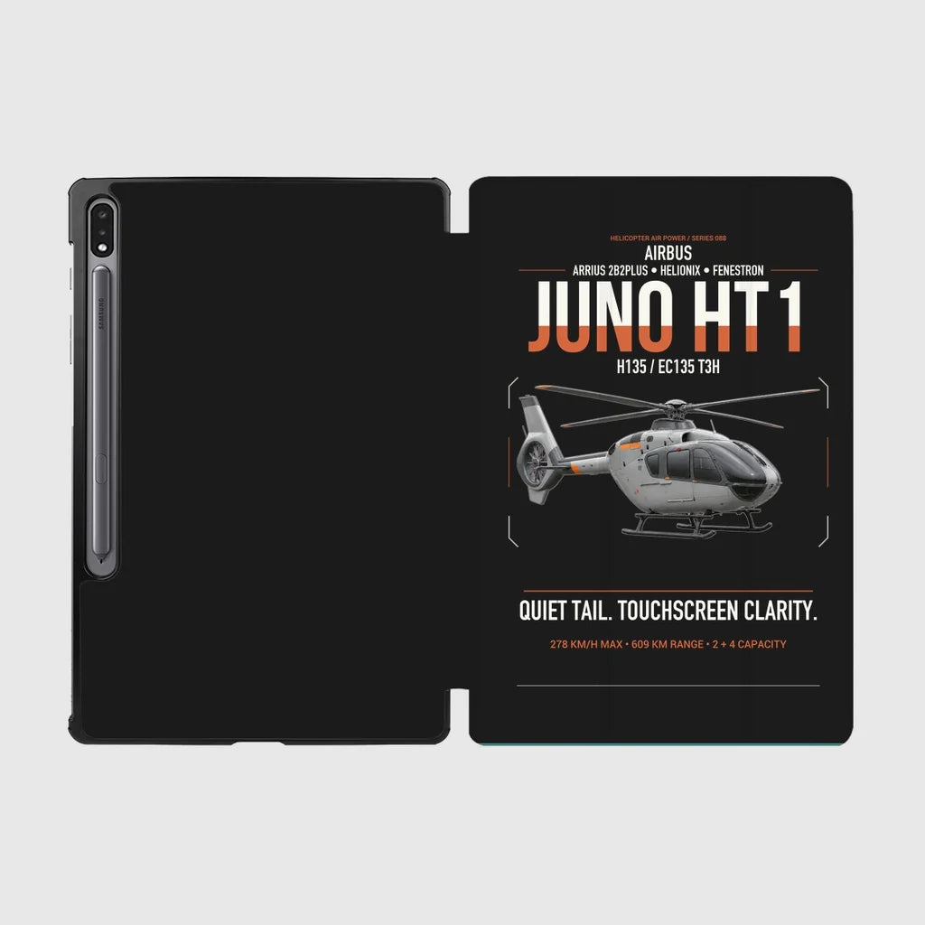 Airbus H135 Juno HT1 design on black samsung tablet tablet case