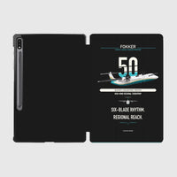 Thumbnail for Fokker 50 design on black samsung tablet tablet case