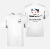 Thumbnail for E-7A Wedgetail design on white double-side t-shirt, double-side print