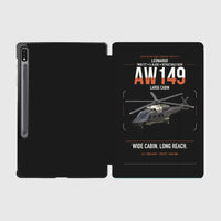 Thumbnail for Leonardo AW149 design on black samsung tablet tablet case