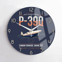 Thumbnail for P-39Q Airacobra design on navy blue no frame wall clock
