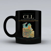 Thumbnail for Easterwood Airport (CLL) airport code design on black ceramic mug