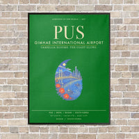 Thumbnail for Gimhae International Airport Busan PUS - Canvas Framed - Green