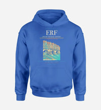 Thumbnail for Erfurt-Weimar Airport (ERF) design on blue hoodie single-side print