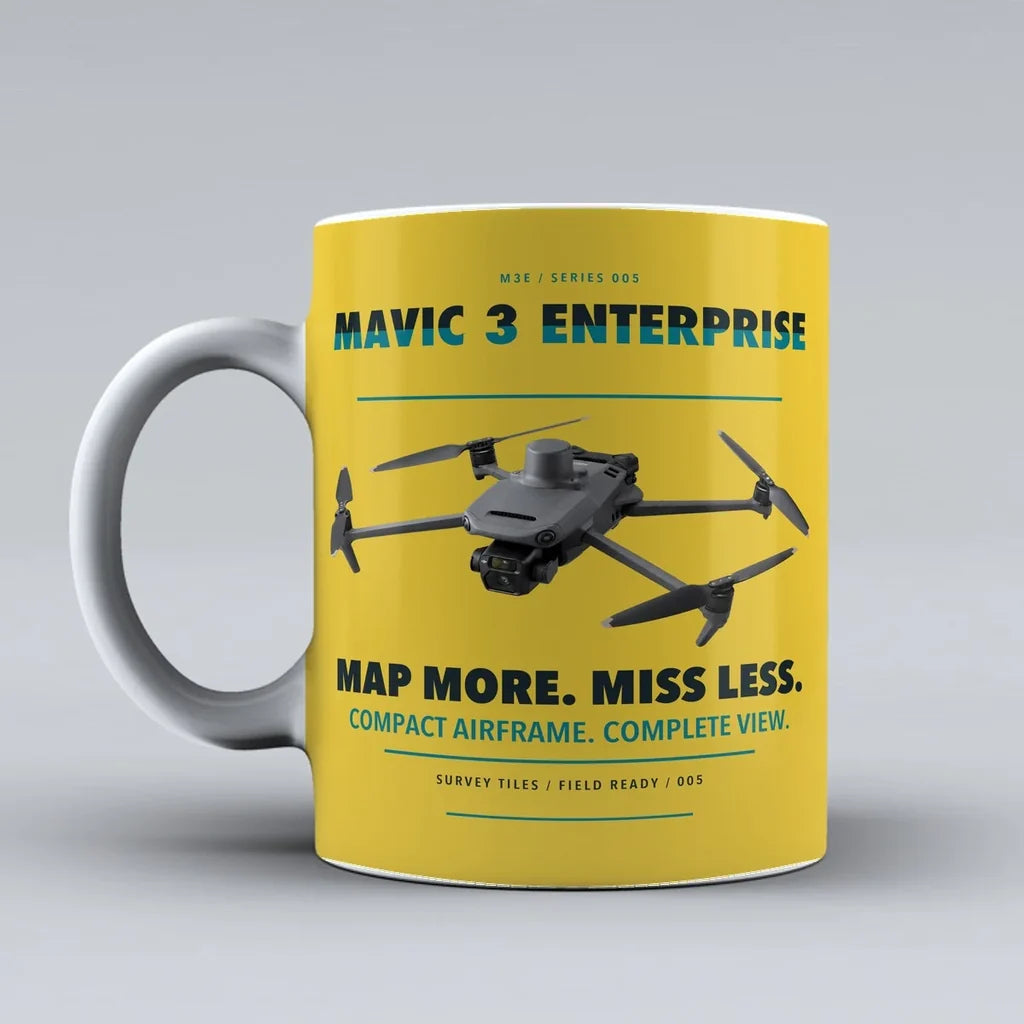 Mavic 3 Enterprise Mug design on yellow dji