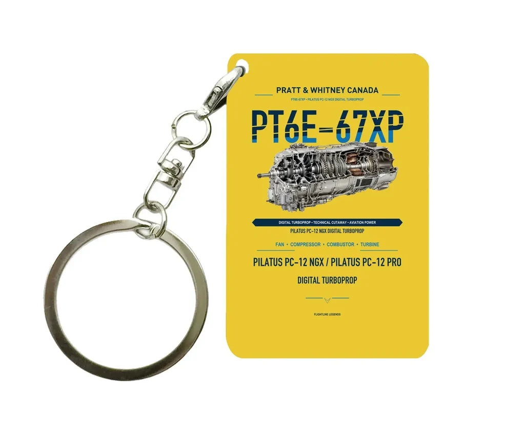 PT6E-67XP Key Chain design on yellow key chain