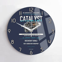 Thumbnail for CATALYST design on navy blue no frame wall clock