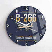 Thumbnail for B-26G Marauder design on navy blue no frame wall clock