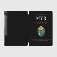 Thumbnail for Myrtle Beach International Airport (MYR) design on black samsung tablet tablet case