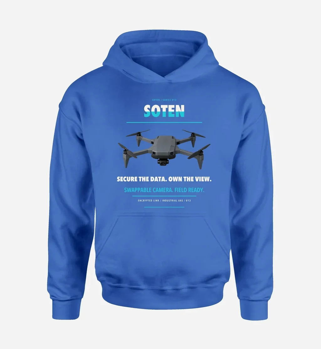 ACSL SOTEN design on blue hoodie single side