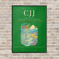 Thumbnail for Cheongju International Airport CJJ - Canvas Framed - Green