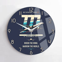 Thumbnail for Boeing 777-9 design on navy blue no frame wall clock