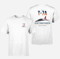 Thumbnail for T-7A Red Hawk design on white double-side t-shirt, double-side print