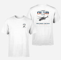 Thumbnail for Leonardo CH-149 Cormorant design on white t-shirt, double-side print
