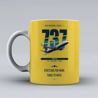 Thumbnail for Boeing 737 MAX 10 double-side print on yellow ceramic mug