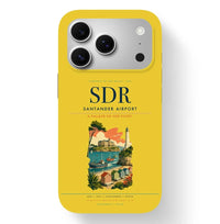 Thumbnail for Santander Airport (SDR) design on yellow iPhone 17 Pro MagSafe case