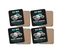 Thumbnail for DJI Neo design on black 4 pieces set coaster