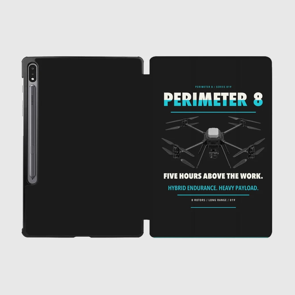 Skyfront Perimeter 8 design on black samsung tablet tablet case