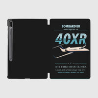 Thumbnail for Bombardier Learjet 40XR design on black samsung tablet tablet case