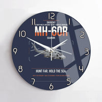 Thumbnail for Sikorsky MH-60R Seahawk design on navy blue no frame wall clock