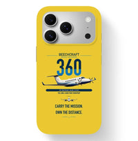 Thumbnail for Beechcraft King Air 360 design on yellow magsafe iphone case, for iPhone 17 Pro