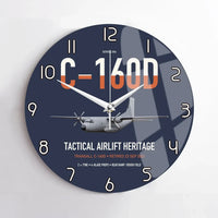 Thumbnail for Transall C-160D design on navy blue no frame wall clock