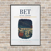 Thumbnail for Bethel Airport BET - Canvas Framed - White