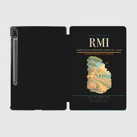 Thumbnail for Federico Fellini International Airport (RMI) design on black samsung tablet tablet case